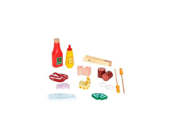 Игровой набор Hape гриль Гурман деревянный с продуктами (E3127), изображение 8