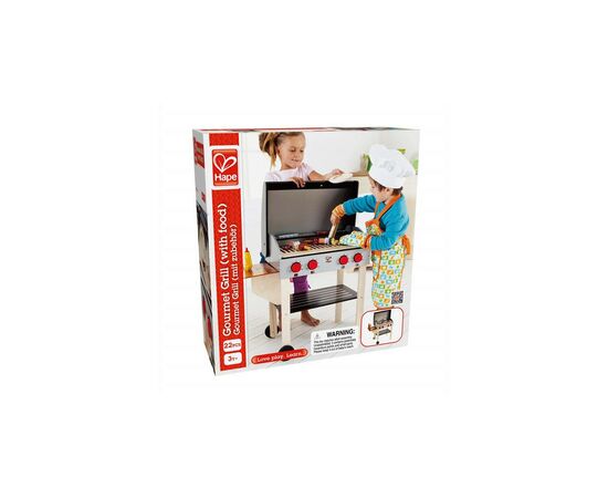 Игровой набор Hape гриль Гурман деревянный с продуктами (E3127)