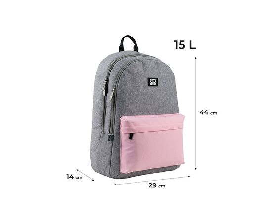 Рюкзак школьный GoPack Education Teens 140L-1 серо-розовый (GO24-140L-1), изображение 2 Рюкзак школьный GoPack Education Teens 140L-1 серо-розовый (GO24-140L-1), изображение 2