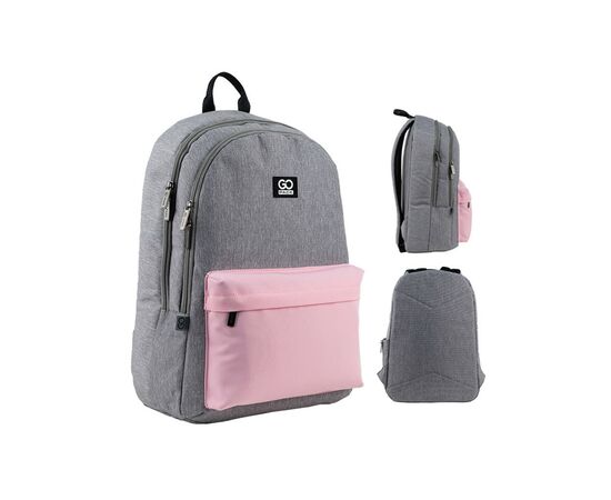 Рюкзак шкільний GoPack Education Teens 140L-1 сіро-рожевий (GO24-140L-1)