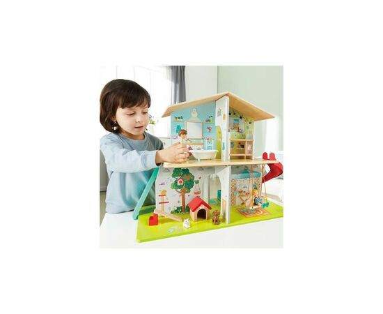 Игровой набор Hape Кукольный дом с горкой, мебелью и аксессуарами (E3411), изображение 6