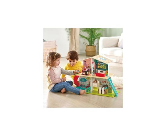 Игровой набор Hape Кукольный дом с горкой, мебелью и аксессуарами (E3411), изображение 8