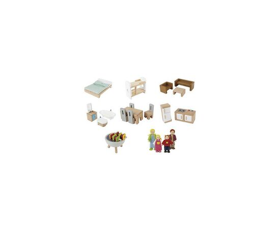 Игровой набор Hape Кукольный дом Особняк с мебелью деревянный (E3405), изображение 3