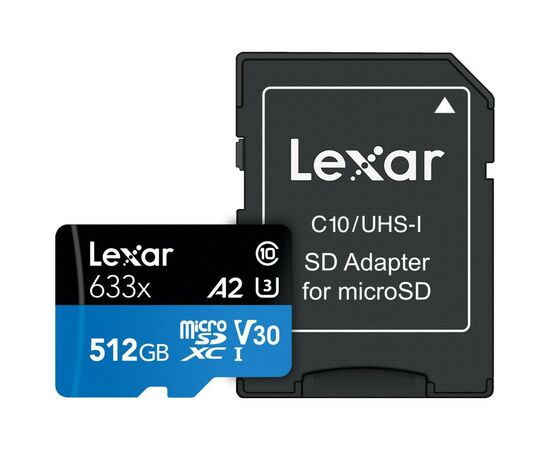 Карта пам'яті Lexar 512GB microSDXC class 10 UHS-I 633x (LSDMI512BB633A)