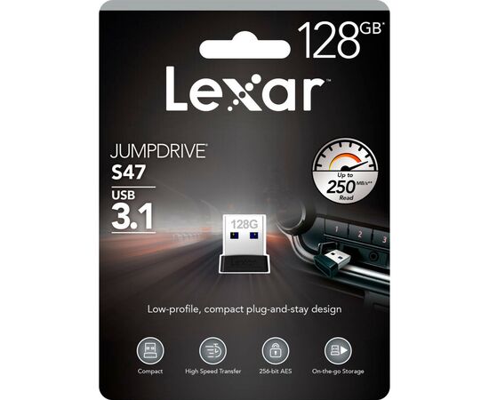 USB флеш накопитель Lexar 128GB S47 USB 2.0 (LJDS47-128ABBK), изображение 4 USB флеш накопитель Lexar 128GB S47 USB 2.0 (LJDS47-128ABBK), изображение 4