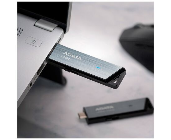 USB флеш накопитель ADATA 128GB Elite UE800 Silver USB3.1 Type-C (AELI-UE800-128G-CSG), изображение 5 USB флеш накопитель ADATA 128GB Elite UE800 Silver USB3.1 Type-C (AELI-UE800-128G-CSG), изображение 5