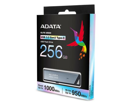 USB флеш накопитель ADATA 256GB Elite UE800 Silver USB3.1 Type-C (AELI-UE800-256G-CSG), изображение 6 USB флеш накопитель ADATA 256GB Elite UE800 Silver USB3.1 Type-C (AELI-UE800-256G-CSG), изображение 6