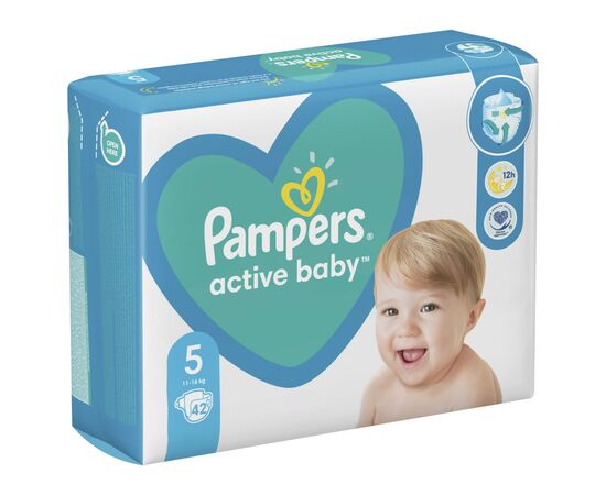 Подгузник Pampers Active Baby Junior Размер 5 (11-16 кг) 42 шт (8001090950178), изображение 3 Подгузник Pampers Active Baby Junior Размер 5 (11-16 кг) 42 шт (8001090950178), изображение 3