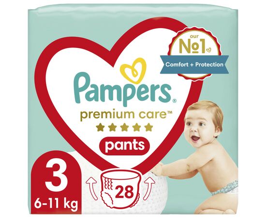 Подгузник Pampers Premium Care Pants Midi Размер 3 (6-11 кг), 28 шт. (4015400687894)