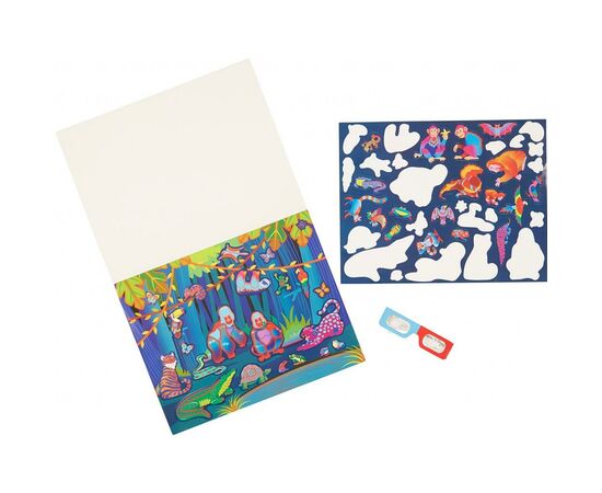 Набор для творчества Melissa&Doug Многоразовые 3D наклейки с очками Места обитания животных (MD9376), изображение 2 Набор для творчества Melissa&Doug Многоразовые 3D наклейки с очками Места обитания животных (MD9376), изображение 2