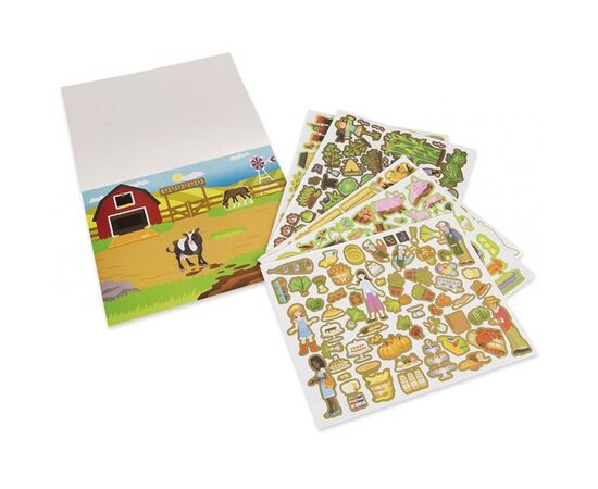 Набор для творчества Melissa&Doug Набор многоразовых наклеек Ферма (MD30501), изображение 2