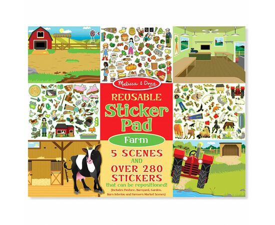 Набір для творчості Melissa&Doug Набір багаторазових наліпок Ферма (MD30501)