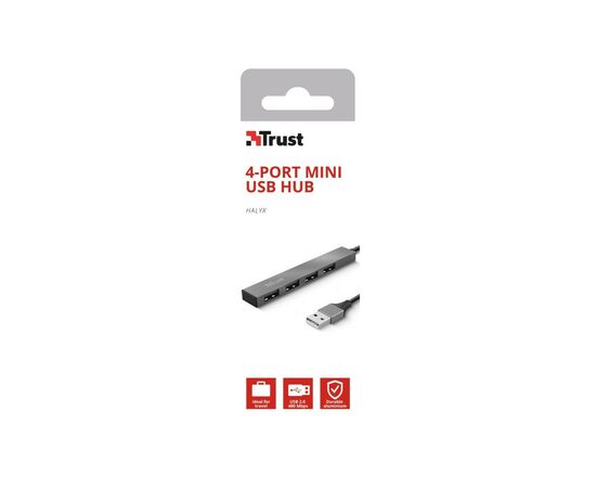 Концентратор Trust Halyx Aluminium 4-Port Mini USB Hub (23786_TRUST), изображение 12 Концентратор Trust Halyx Aluminium 4-Port Mini USB Hub (23786_TRUST), изображение 12