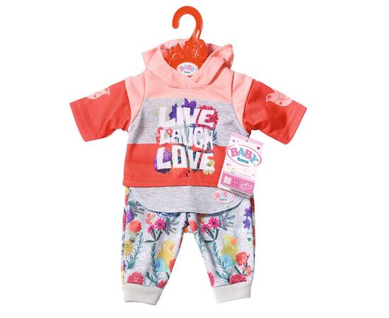 Аксессуар к кукле Zapf Набор одежды Baby Born Трендовый спортивный костюм Розовый (826980-1), изображение 2 Аксессуар к кукле Zapf Набор одежды Baby Born Трендовый спортивный костюм Розовый (826980-1), изображение 2