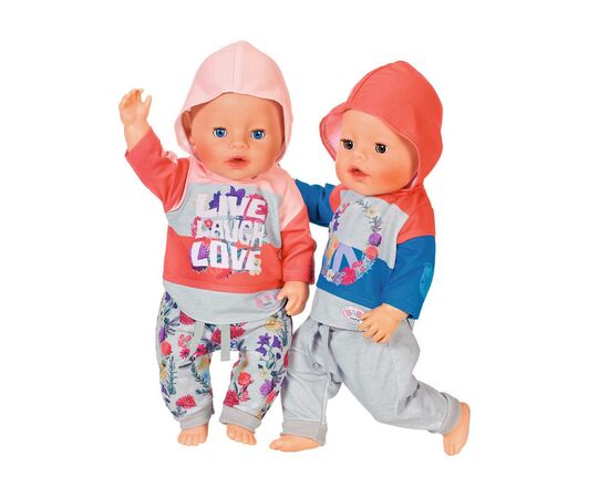 Аксессуар к кукле Zapf Набор одежды Baby Born Трендовый спортивный костюм Розовый (826980-1), изображение 3 Аксессуар к кукле Zapf Набор одежды Baby Born Трендовый спортивный костюм Розовый (826980-1), изображение 3