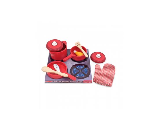 Игровой набор Melissa&Doug деревянной посуды (MD12610), изображение 2 Игровой набор Melissa&Doug деревянной посуды (MD12610), изображение 2