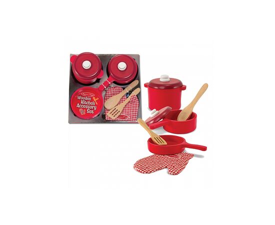 Игровой набор Melissa&Doug деревянной посуды (MD12610), изображение 4 Игровой набор Melissa&Doug деревянной посуды (MD12610), изображение 4