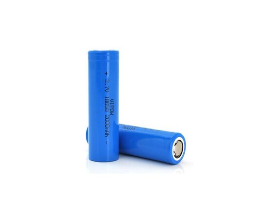 Аккумулятор 18650 Li-Ion ICR18650 FlatTop, 2000mAh, 3.7V, Blue Vipow (ICR18650-2000mAhFT)