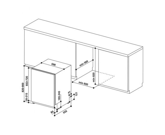 Посудомийна машина Whirlpool WIO3T133PLE, зображення 3 Посудомийна машина Whirlpool WIO3T133PLE, зображення 3