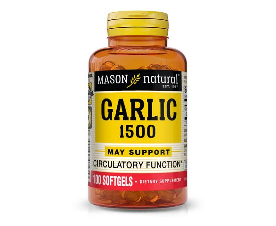 Травы Mason Natural Чесночное масло, Garlic Oil, 100 гелевых капсул (MAV07231)