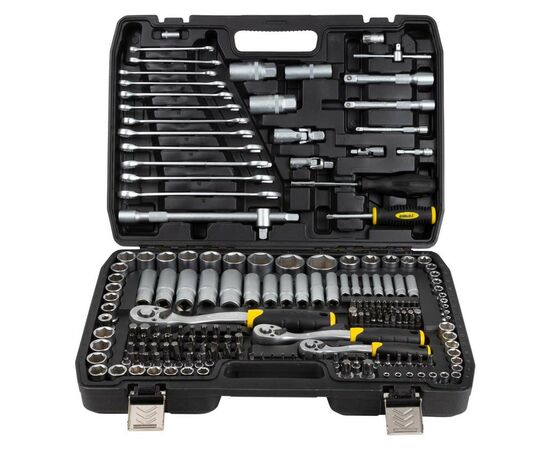 Набор инструментов Sigma насадок торцевых и бит 1/4", 3/8", 1/2" 216шт CrV (6003841), изображение 2 Набор инструментов Sigma насадок торцевых и бит 1/4", 3/8", 1/2" 216шт CrV (6003841), изображение 2