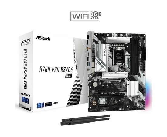 Материнская плата ASRock B760 PRO RS/D4 WIFI, изображение 6 Материнская плата ASRock B760 PRO RS/D4 WIFI, изображение 6