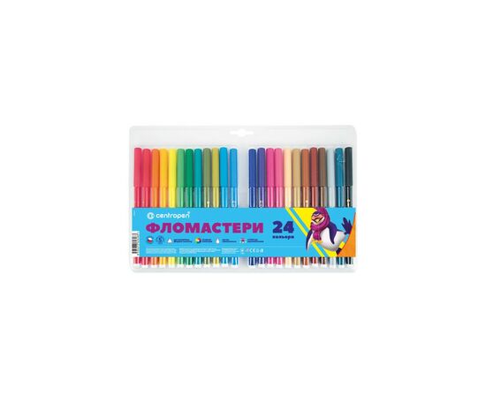 Фломастеры Centropen 7550/24 COLOUR WORLD, 24 colors (7550/24 ТП)