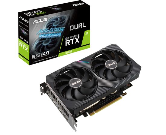Видеокарта ASUS GeForce RTX3060 12Gb DUAL V2 LHR (DUAL-RTX3060-12G-V2), изображение 9 Видеокарта ASUS GeForce RTX3060 12Gb DUAL V2 LHR (DUAL-RTX3060-12G-V2), изображение 9