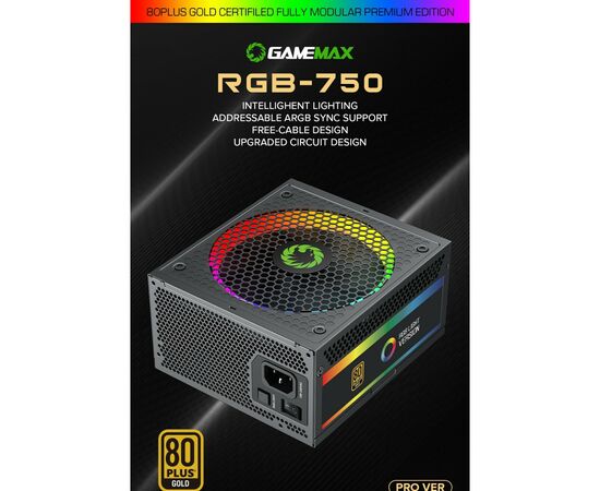 Блок питания Gamemax 750W (RGB-750 PRO), изображение 10 Блок питания Gamemax 750W (RGB-750 PRO), изображение 10