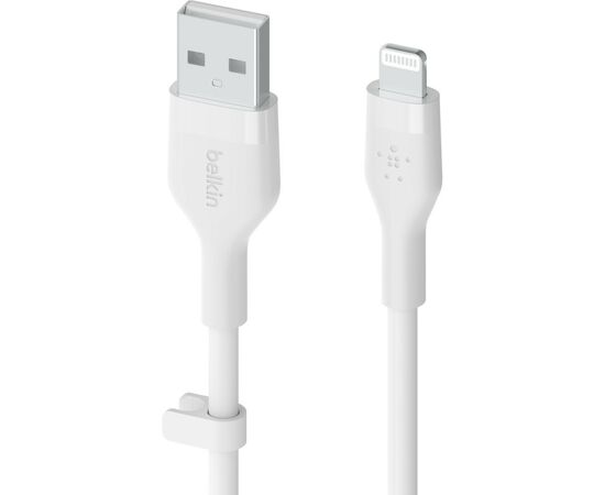 Дата кабель USB 2.0 AM to Lightning 2.0m White Belkin (CAA008BT2MWH), изображение 2 Дата кабель USB 2.0 AM to Lightning 2.0m White Belkin (CAA008BT2MWH), изображение 2