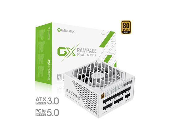 Блок питания Gamemax 750W (GX-750 PRO WH (ATX3.0 PCIe5.0)), изображение 10 Блок питания Gamemax 750W (GX-750 PRO WH (ATX3.0 PCIe5.0)), изображение 10