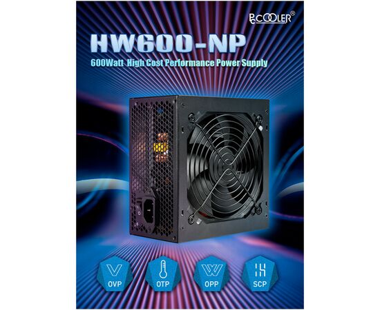 Блок питания PcСooler 600W (HW600-NP), изображение 7 Блок питания PcСooler 600W (HW600-NP), изображение 7
