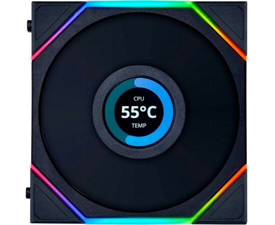 Кулер до корпусу Lian Li Reverse TL LCD 120-1, Black Cooler (G99.12RTLLCD1B.00), зображення 3 Кулер до корпусу Lian Li Reverse TL LCD 120-1, Black Cooler (G99.12RTLLCD1B.00), зображення 3