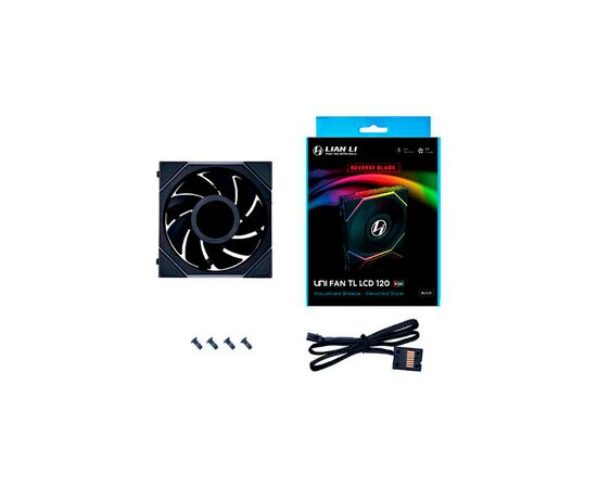 Кулер до корпусу Lian Li Reverse TL LCD 120-1, Black Cooler (G99.12RTLLCD1B.00), зображення 6 Кулер до корпусу Lian Li Reverse TL LCD 120-1, Black Cooler (G99.12RTLLCD1B.00), зображення 6