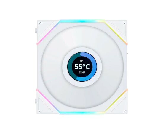Кулер до корпусу Lian Li Reverse TL LCD 120-1, White Cooler (G99.12RTLLCD1W.00), зображення 3 Кулер до корпусу Lian Li Reverse TL LCD 120-1, White Cooler (G99.12RTLLCD1W.00), зображення 3