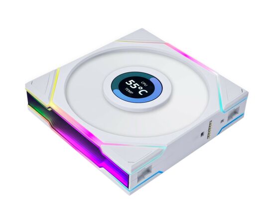 Кулер до корпусу Lian Li Reverse TL LCD 120-1, White Cooler (G99.12RTLLCD1W.00), зображення 4 Кулер до корпусу Lian Li Reverse TL LCD 120-1, White Cooler (G99.12RTLLCD1W.00), зображення 4