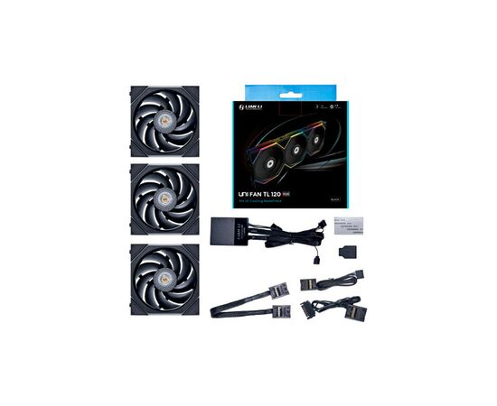 Кулер для корпуса Lian Li TL 120-3, Black Cooler (G99.12TL3B.00), изображение 5 Кулер для корпуса Lian Li TL 120-3, Black Cooler (G99.12TL3B.00), изображение 5