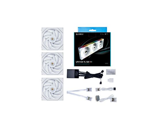 Кулер для корпуса Lian Li TL 120-3, White Cooler (G99.12TL3W.00), изображение 5 Кулер для корпуса Lian Li TL 120-3, White Cooler (G99.12TL3W.00), изображение 5