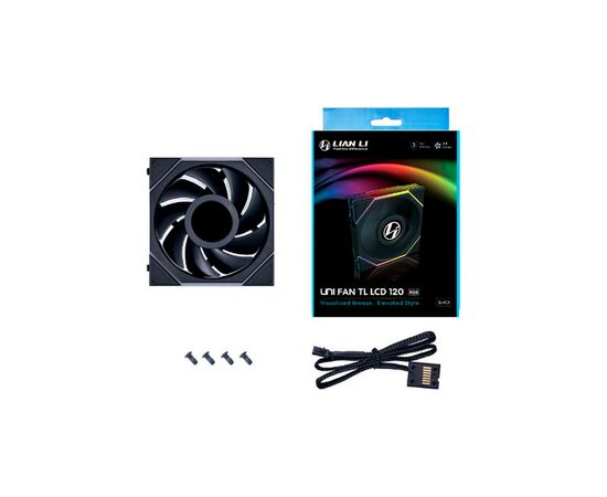 Кулер до корпусу Lian Li TL LCD 120-1, Black Cooler (G99.12TLLCD1B.00), зображення 6 Кулер до корпусу Lian Li TL LCD 120-1, Black Cooler (G99.12TLLCD1B.00), зображення 6