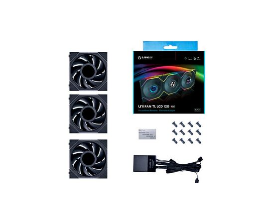 Кулер до корпусу Lian Li TL LCD 120-3, Black Cooler (G99.12TLLCD3B.00), зображення 8 Кулер до корпусу Lian Li TL LCD 120-3, Black Cooler (G99.12TLLCD3B.00), зображення 8