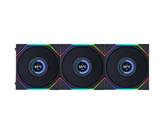 Кулер для корпуса Lian Li TL LCD 120-3, Black Cooler (G99.12TLLCD3B.00)
