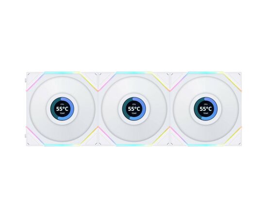 Кулер до корпусу Lian Li TLLCD 120-3, White Cooler (G99.12TLLCD3W.00)