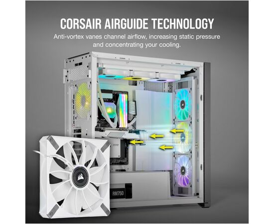 Кулер для корпуса Corsair ML140 RGB Elite Premium Dual Pack (CO-9050119-WW), изображение 10 Кулер для корпуса Corsair ML140 RGB Elite Premium Dual Pack (CO-9050119-WW), изображение 10