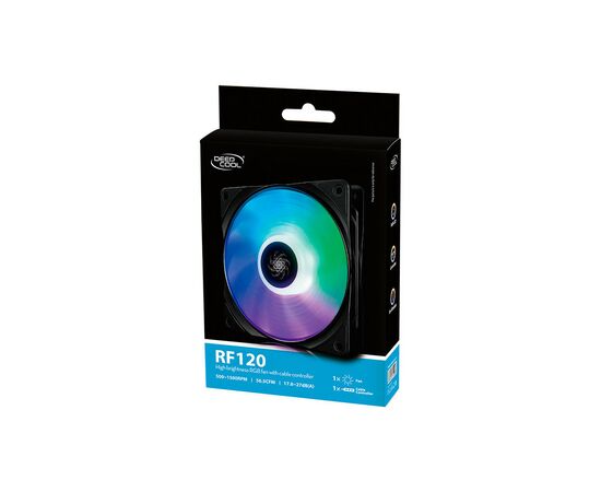 Кулер для корпуса Deepcool RF120 (DP-FRGB-RF120-1C), изображение 5 Кулер для корпуса Deepcool RF120 (DP-FRGB-RF120-1C), изображение 5