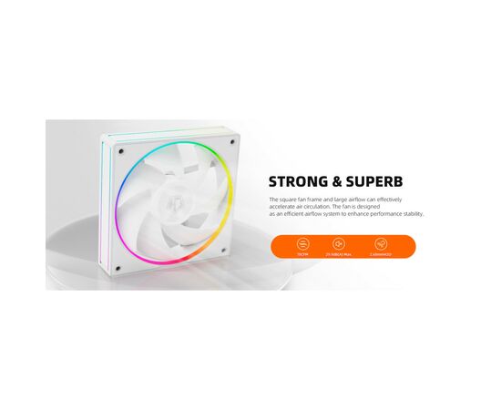 Кулер для корпуса ID-Cooling AF-127-ARGB-W TRIO, изображение 9 Кулер для корпуса ID-Cooling AF-127-ARGB-W TRIO, изображение 9