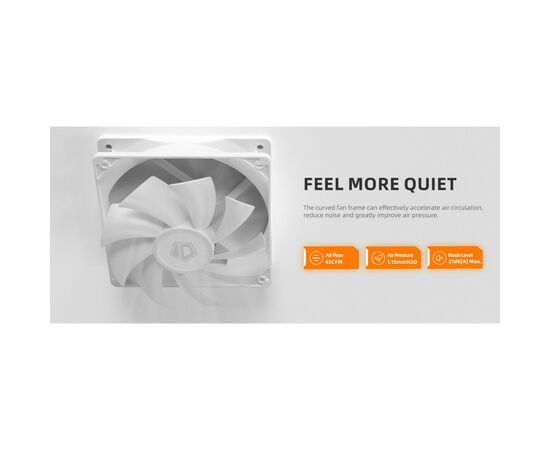 Кулер для корпуса ID-Cooling FL-12025 WHITE, изображение 5 Кулер для корпуса ID-Cooling FL-12025 WHITE, изображение 5