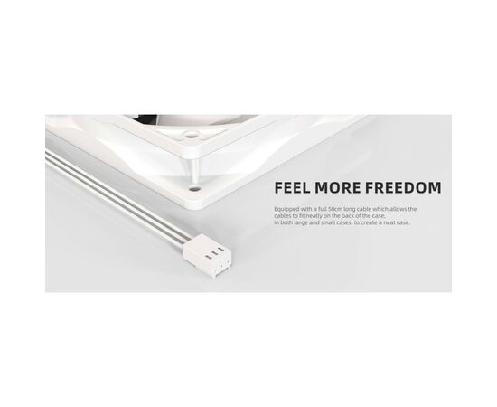 Кулер для корпуса ID-Cooling FL-12025 WHITE, изображение 7 Кулер для корпуса ID-Cooling FL-12025 WHITE, изображение 7