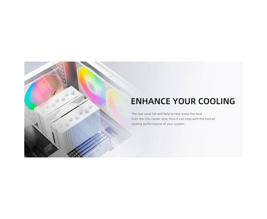 Кулер для корпуса ID-Cooling XF-120-ARGB-W, изображение 9 Кулер для корпуса ID-Cooling XF-120-ARGB-W, изображение 9