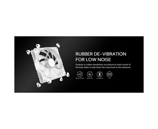 Кулер для корпуса ID-Cooling WF-14025-XT ARGB WHITE, изображение 6 Кулер для корпуса ID-Cooling WF-14025-XT ARGB WHITE, изображение 6