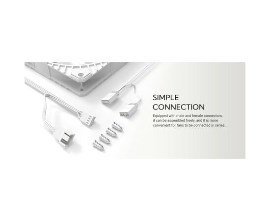 Кулер для корпуса ID-Cooling WF-14025-XT ARGB WHITE, изображение 7 Кулер для корпуса ID-Cooling WF-14025-XT ARGB WHITE, изображение 7